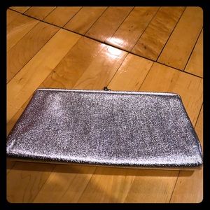 Silver Vintage kiss lock clutch